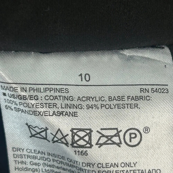 Banana Republic Dark Navy Tweed Side Zip Blazer Size 10 - Picture 8 of 9